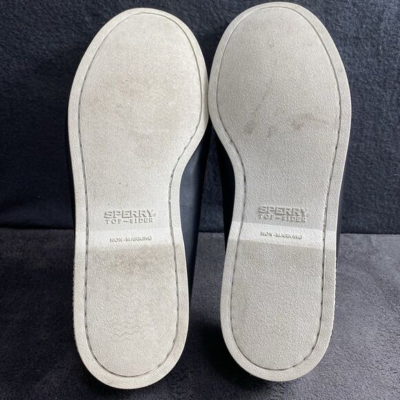 Sperry Men's Gold Cup Original Boat Shoe Black Red Yellow String Leather Mens 13 - Picture 7 of 9